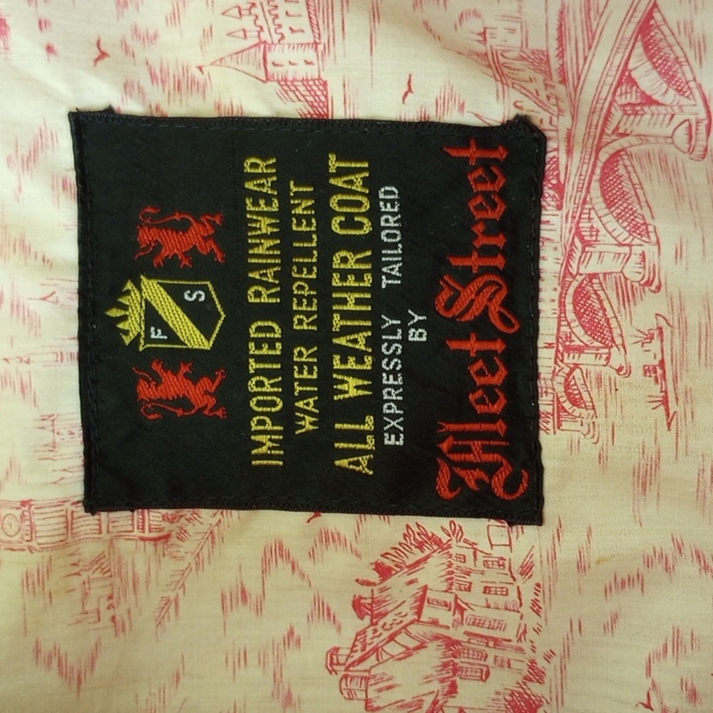 Fleet Street, Size 10, Red vintage raincoat, all weather, double breasted - Picture 3 of 4